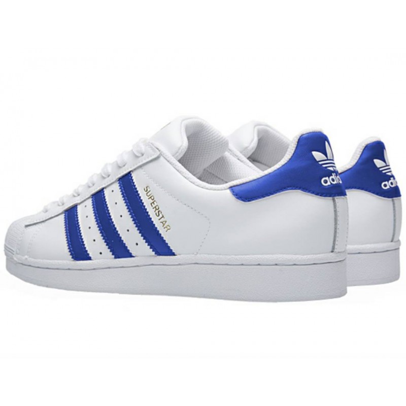 adidas superstar bianche e blu uomo