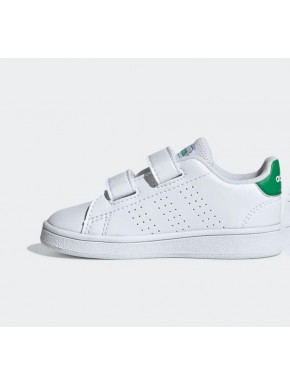 ADIDAS ADVANTAGE BIANCO-VERDE 2 STRAPPI