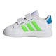 ADIDAS GRAND COURT BIMBO BIANCA VERDE FLUO