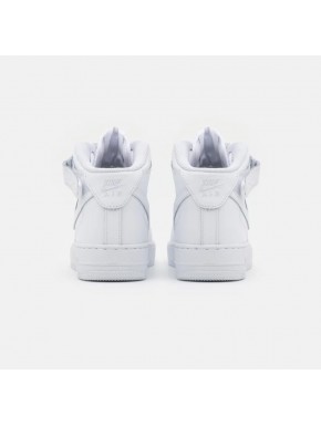 NIKE AIR FORCE MID IN PELLE BIANCA
