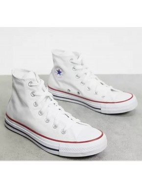 CONVERSE IN TESSUTO BIANCA A COLLO ALTO