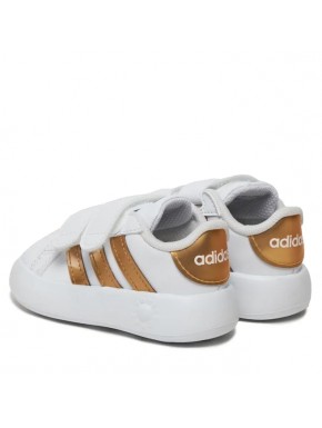 ADIDAS GRAND COURT BUBBLE BIANCO ORO